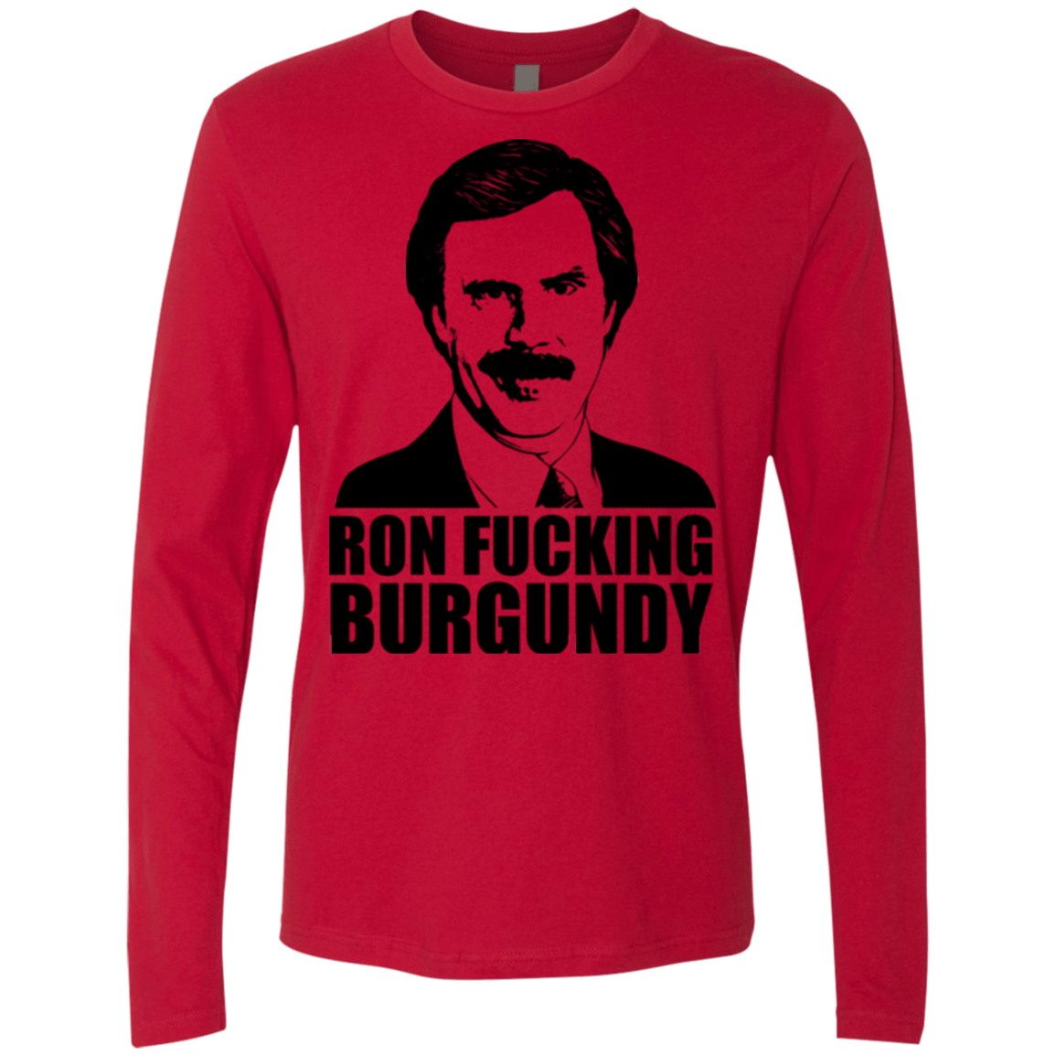 T-Shirts Red / Small Ron Fucking Burgundy Men's Premium Long Sleeve