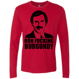 T-Shirts Red / Small Ron Fucking Burgundy Men's Premium Long Sleeve