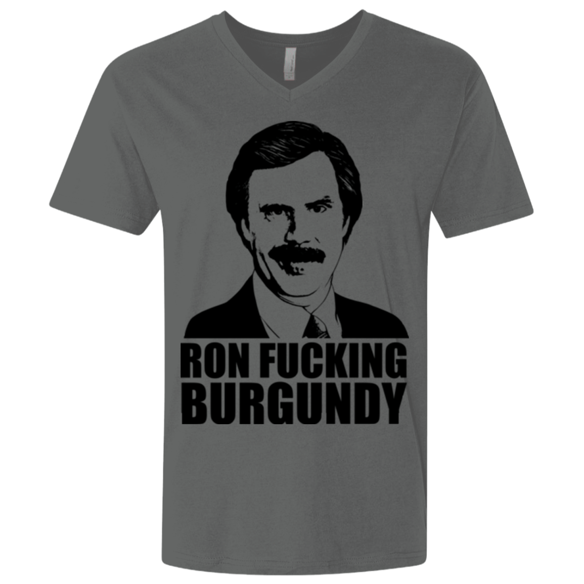 T-Shirts Heavy Metal / X-Small Ron Fucking Burgundy Men's Premium V-Neck