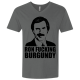 T-Shirts Heavy Metal / X-Small Ron Fucking Burgundy Men's Premium V-Neck