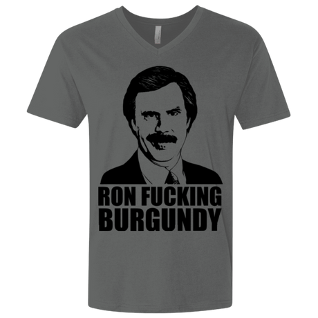 T-Shirts Heavy Metal / X-Small Ron Fucking Burgundy Men's Premium V-Neck