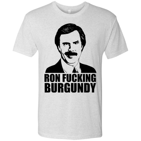 T-Shirts Heather White / Small Ron Fucking Burgundy Men's Triblend T-Shirt