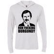 T-Shirts Heather White / X-Small Ron Fucking Burgundy Triblend Long Sleeve Hoodie Tee