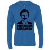 T-Shirts Vintage Royal / X-Small Ron Fucking Burgundy Triblend Long Sleeve Hoodie Tee