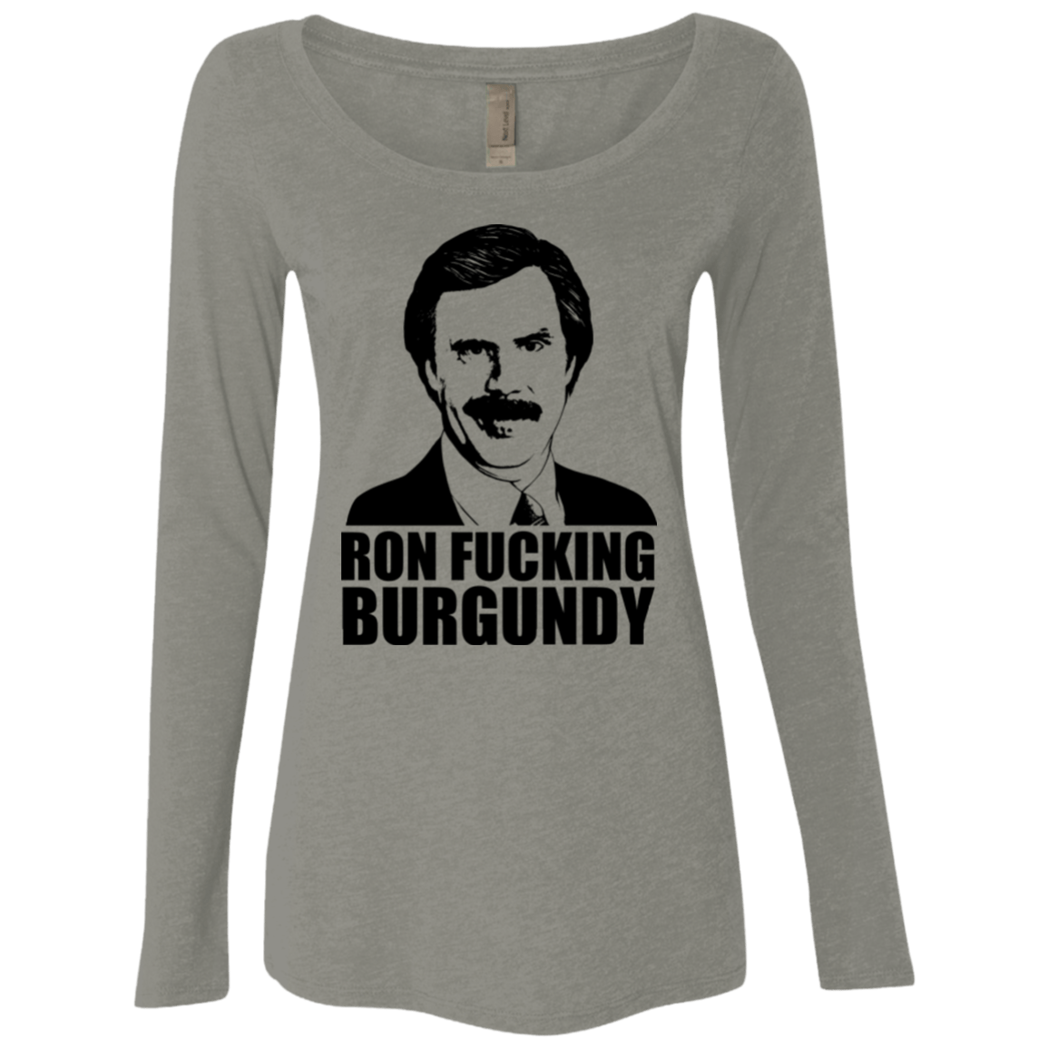 T-Shirts Venetian Grey / Small Ron Fucking Burgundy Women's Triblend Long Sleeve Shirt