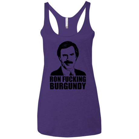 T-Shirts Purple / X-Small Ron Fucking Burgundy Women's Triblend Racerback Tank