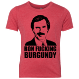 T-Shirts Vintage Red / YXS Ron Fucking Burgundy Youth Triblend T-Shirt
