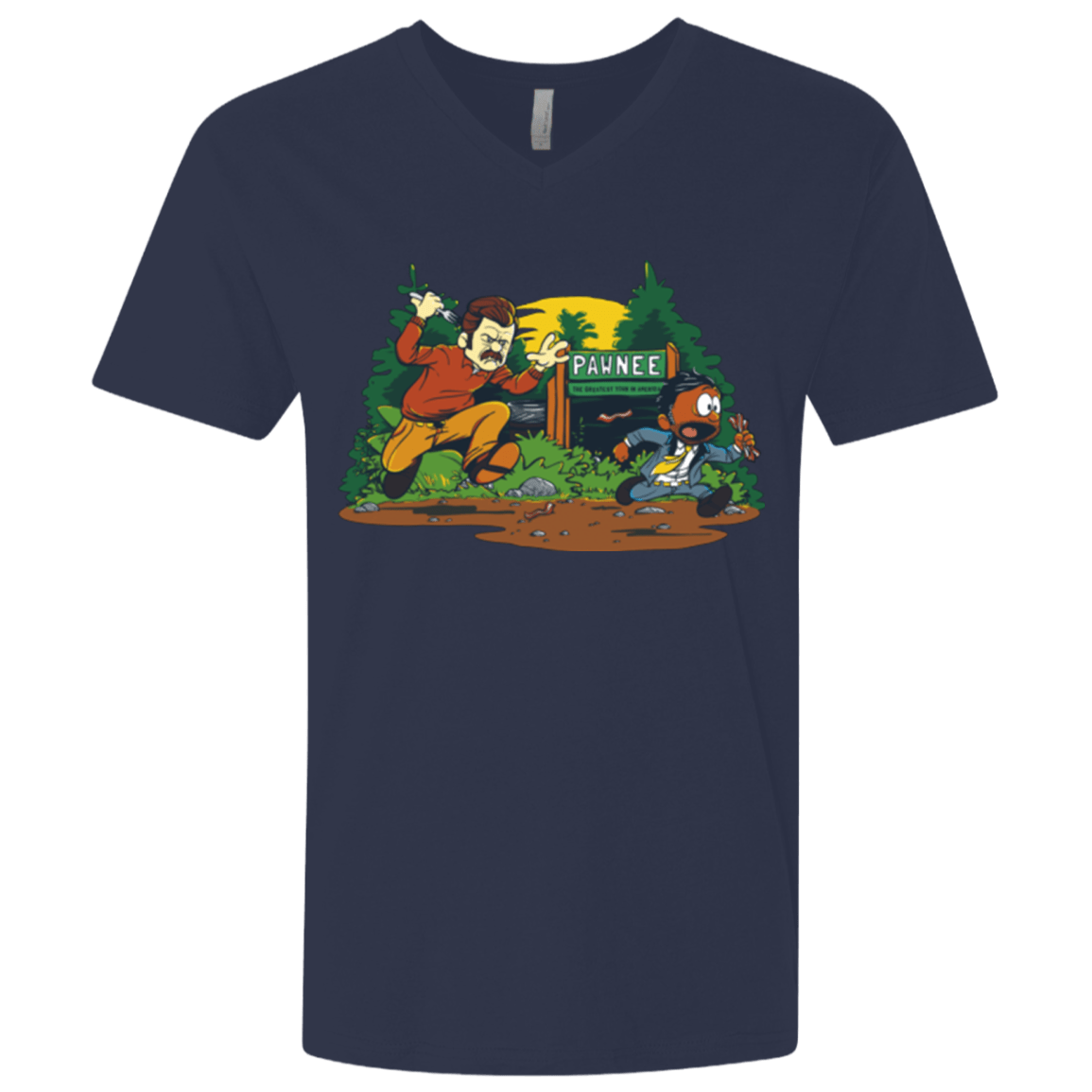 T-Shirts Midnight Navy / X-Small Ron & Tom Men's Premium V-Neck