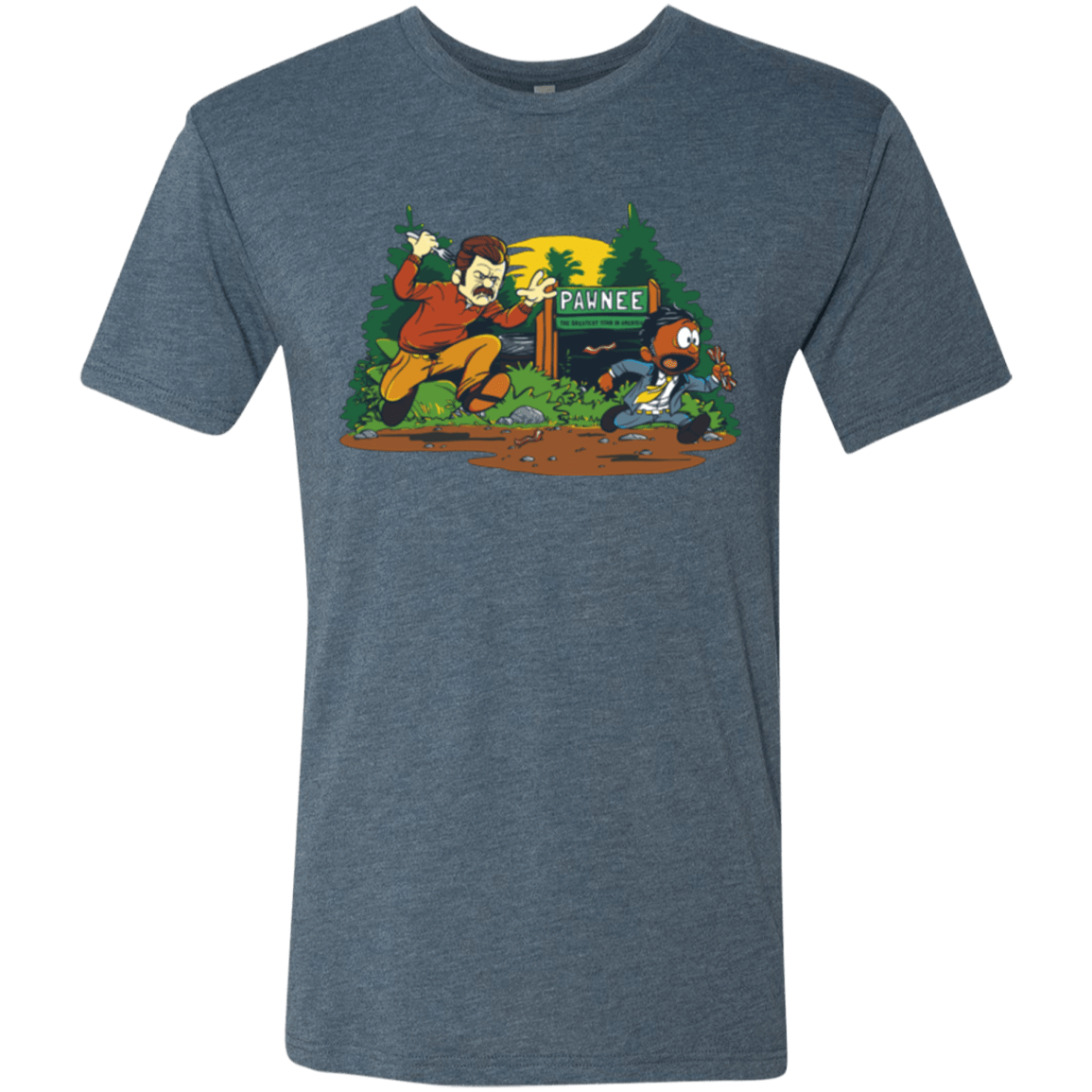 T-Shirts Indigo / Small Ron & Tom Men's Triblend T-Shirt
