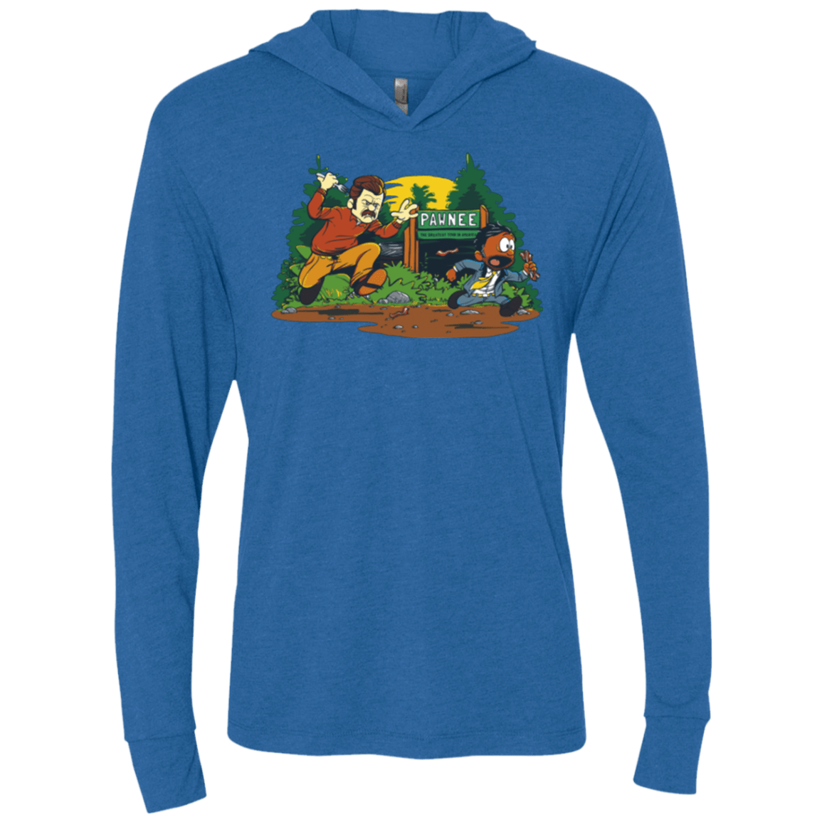 T-Shirts Vintage Royal / X-Small Ron & Tom Triblend Long Sleeve Hoodie Tee