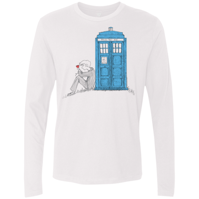 T-Shirts White / Small Rose Men's Premium Long Sleeve