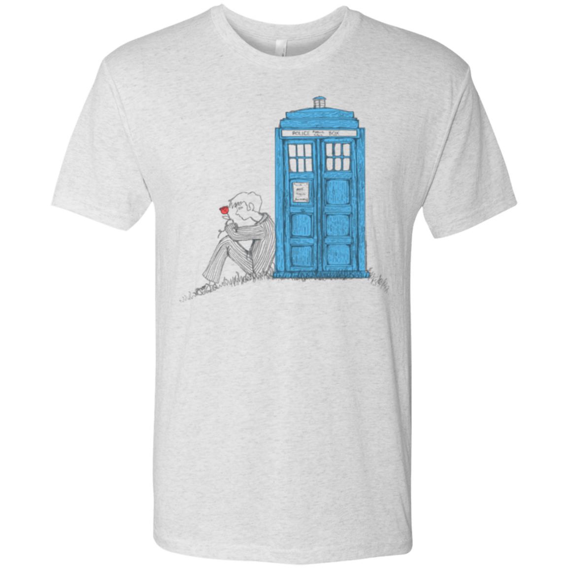 T-Shirts Heather White / Small Rose Men's Triblend T-Shirt