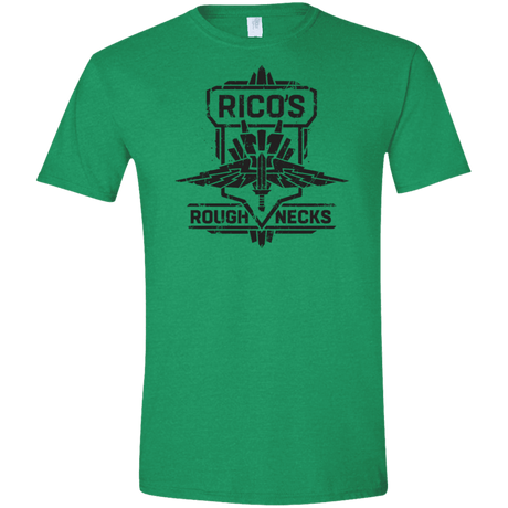 T-Shirts Heather Irish Green / M Roughnecks Men's Semi-Fitted Softstyle