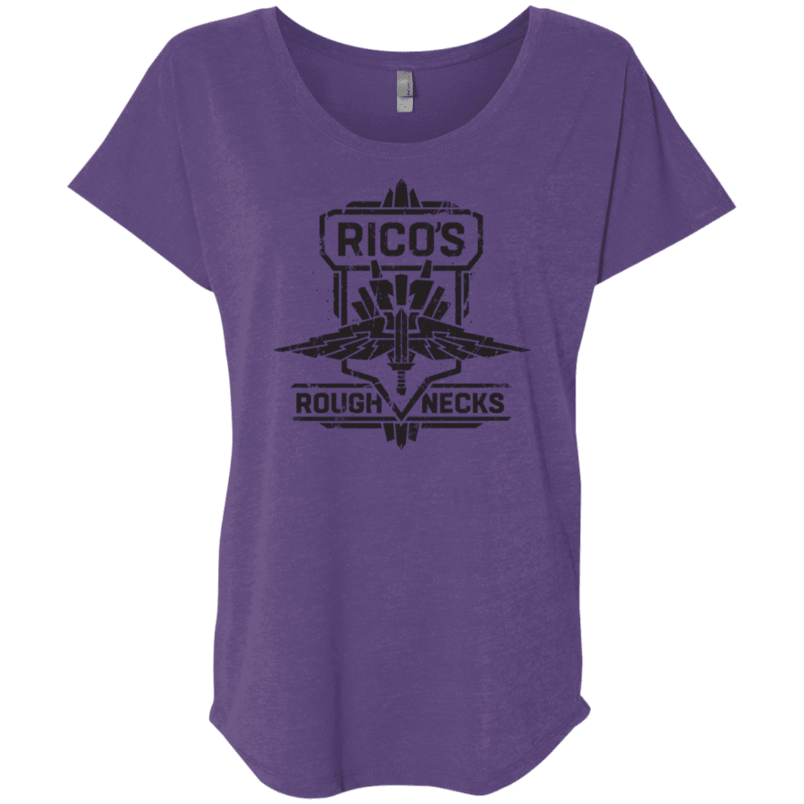 T-Shirts Purple Rush / X-Small Roughnecks Triblend Dolman Sleeve