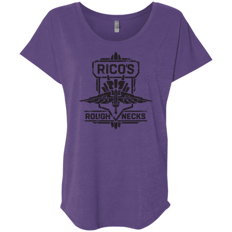 T-Shirts Purple Rush / X-Small Roughnecks Triblend Dolman Sleeve