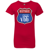 T-Shirts Red / YXS Route v66 Girls Premium T-Shirt
