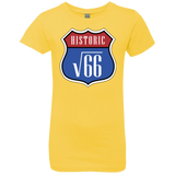 T-Shirts Vibrant Yellow / YXS Route v66 Girls Premium T-Shirt