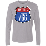 T-Shirts Heather Grey / Small Route v66 Men's Premium Long Sleeve