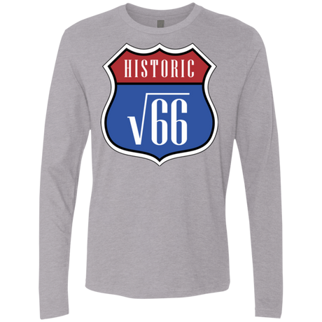 T-Shirts Heather Grey / Small Route v66 Men's Premium Long Sleeve