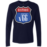 T-Shirts Midnight Navy / Small Route v66 Men's Premium Long Sleeve