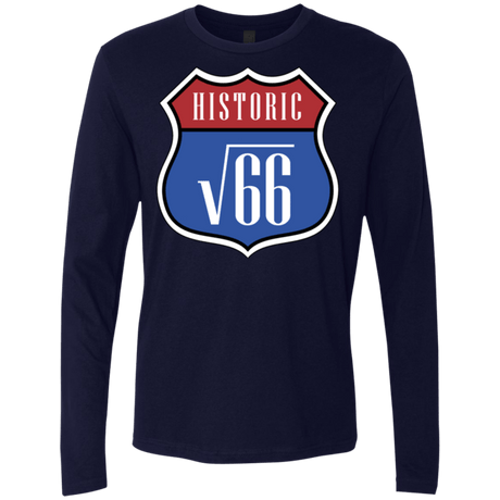 T-Shirts Midnight Navy / Small Route v66 Men's Premium Long Sleeve