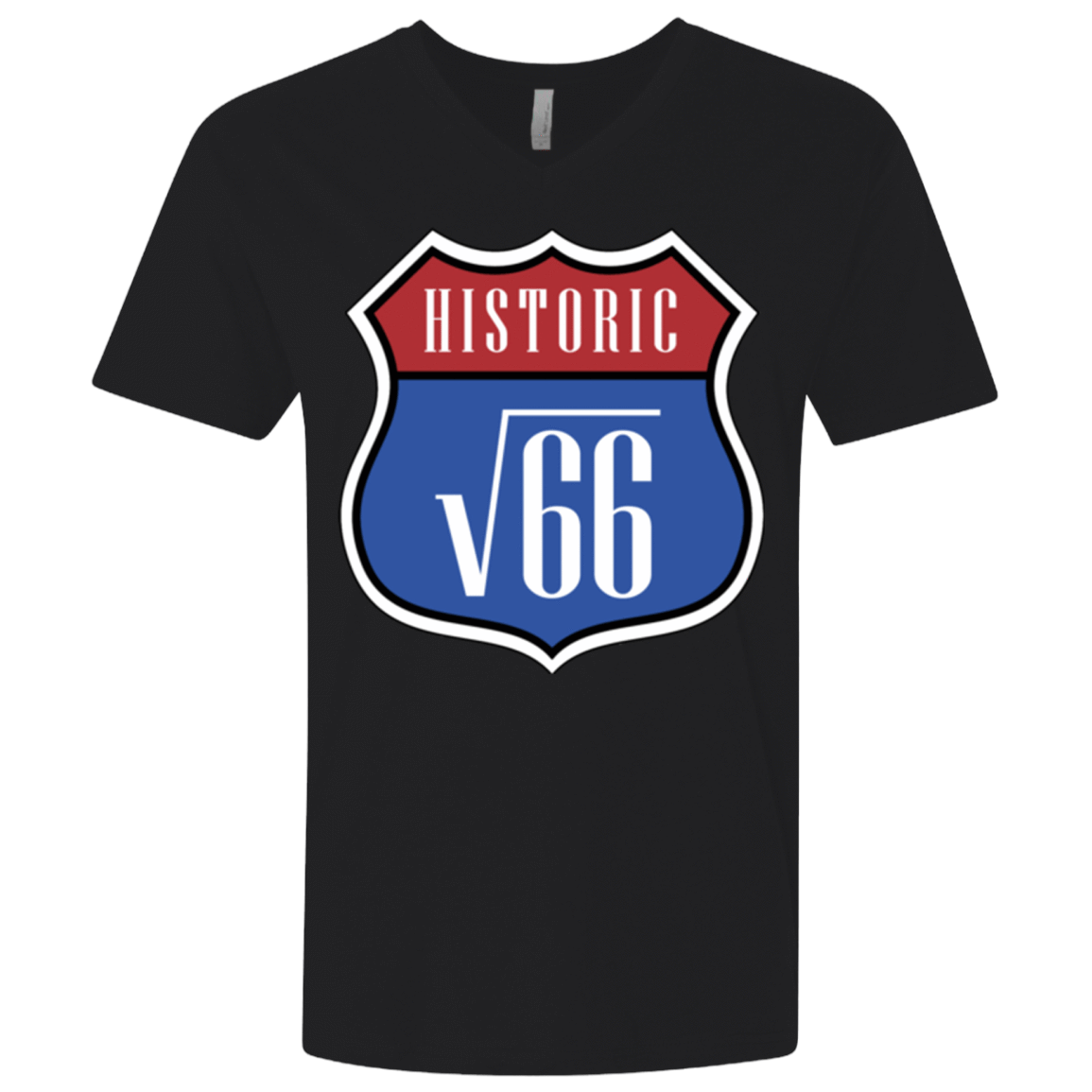 T-Shirts Black / X-Small Route v66 Men's Premium V-Neck