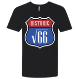 T-Shirts Black / X-Small Route v66 Men's Premium V-Neck