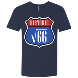 T-Shirts Midnight Navy / X-Small Route v66 Men's Premium V-Neck