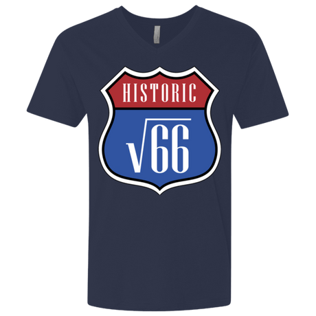 T-Shirts Midnight Navy / X-Small Route v66 Men's Premium V-Neck
