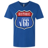 T-Shirts Royal / X-Small Route v66 Men's Premium V-Neck