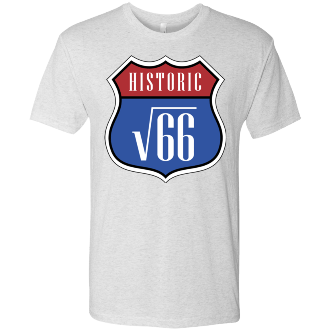 T-Shirts Heather White / Small Route v66 Men's Triblend T-Shirt
