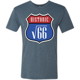 T-Shirts Indigo / Small Route v66 Men's Triblend T-Shirt