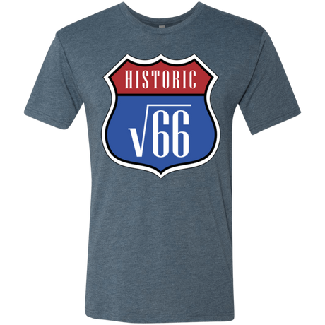 T-Shirts Indigo / Small Route v66 Men's Triblend T-Shirt