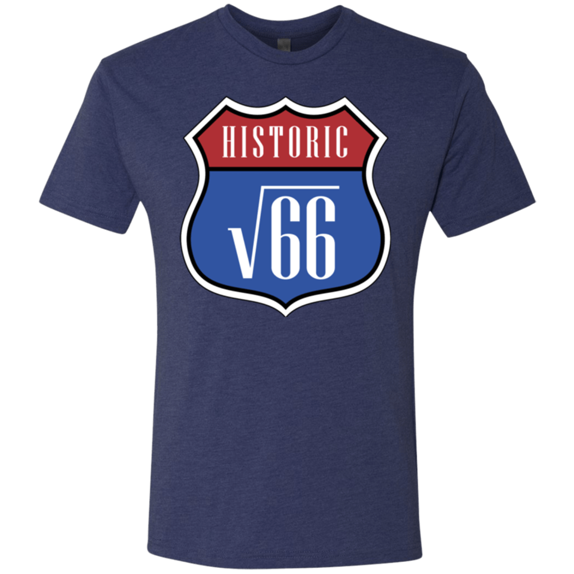 T-Shirts Vintage Navy / Small Route v66 Men's Triblend T-Shirt