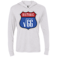 T-Shirts Heather White / X-Small Route v66 Triblend Long Sleeve Hoodie Tee