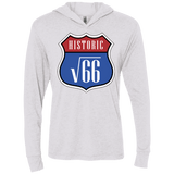 T-Shirts Heather White / X-Small Route v66 Triblend Long Sleeve Hoodie Tee