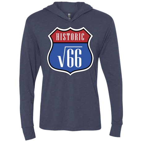 T-Shirts Vintage Navy / X-Small Route v66 Triblend Long Sleeve Hoodie Tee