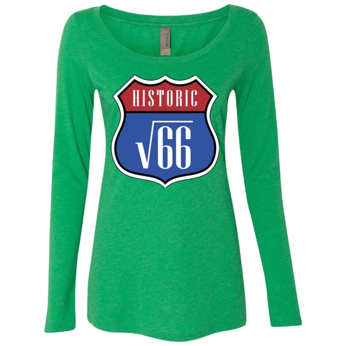 T-Shirts Envy / Small Route v66 Women's Triblend Long Sleeve Shirt