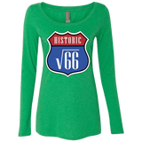 T-Shirts Envy / Small Route v66 Women's Triblend Long Sleeve Shirt