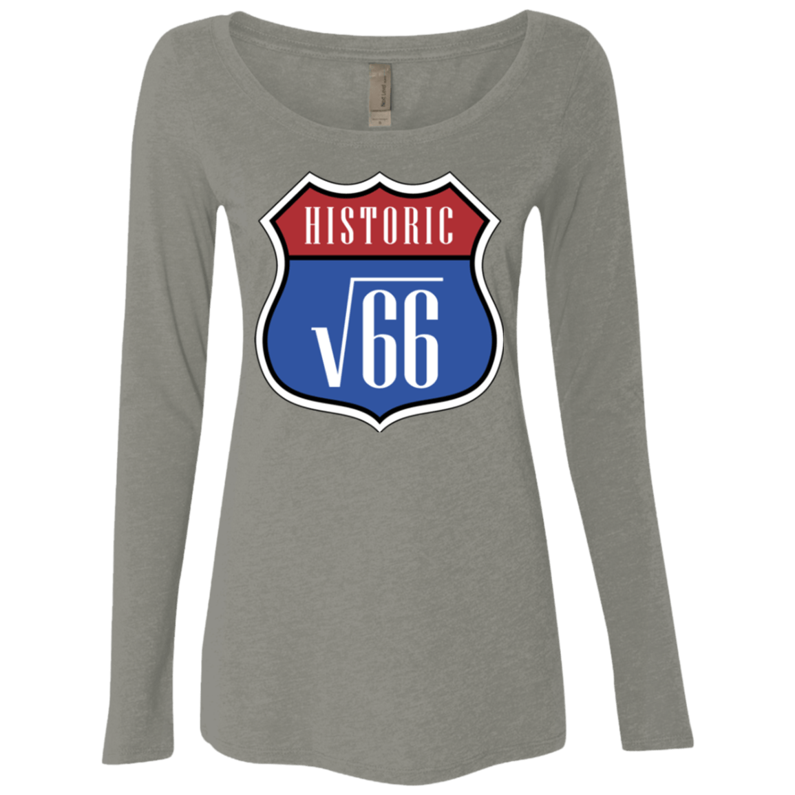 T-Shirts Venetian Grey / Small Route v66 Women's Triblend Long Sleeve Shirt