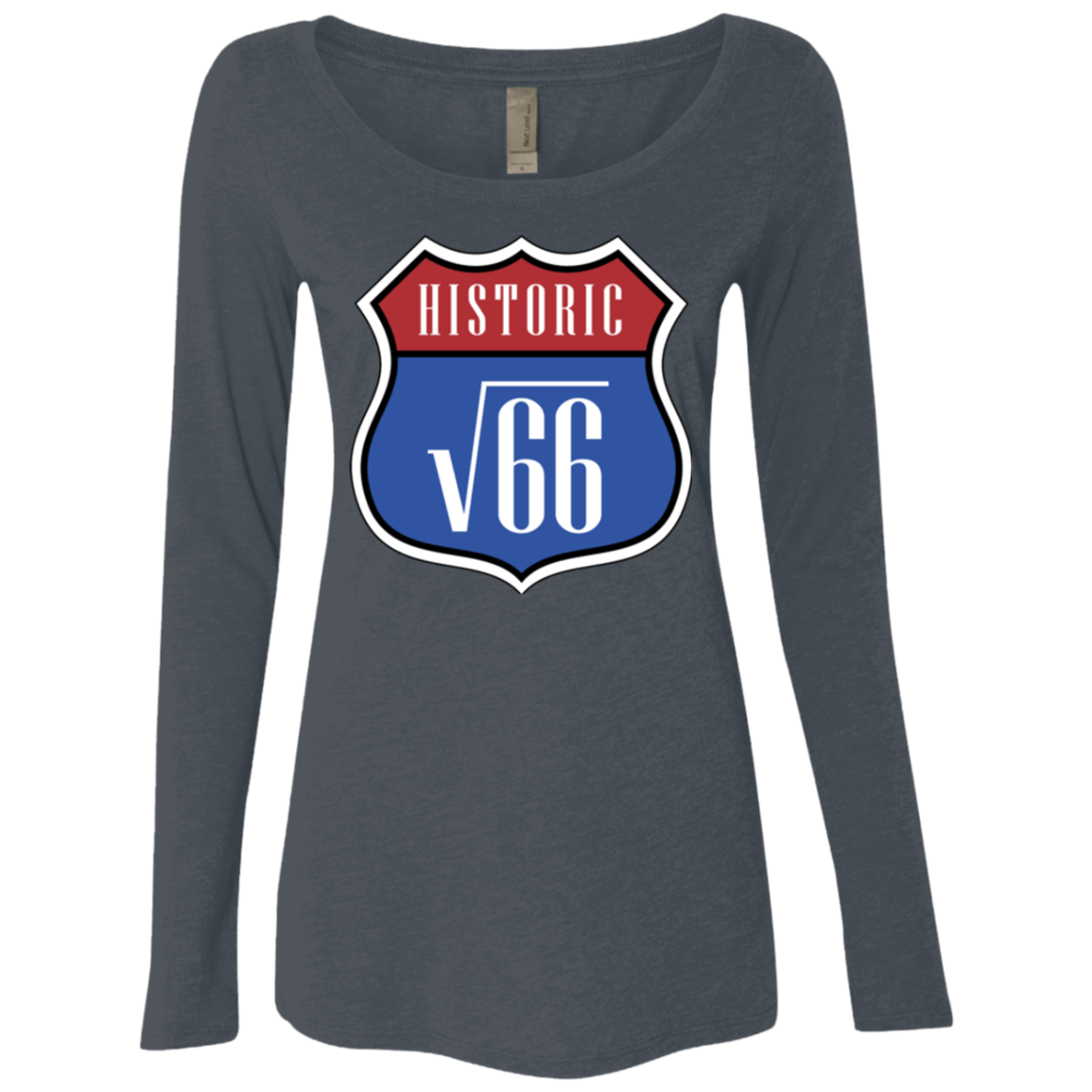 T-Shirts Vintage Navy / Small Route v66 Women's Triblend Long Sleeve Shirt