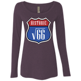 T-Shirts Vintage Purple / Small Route v66 Women's Triblend Long Sleeve Shirt
