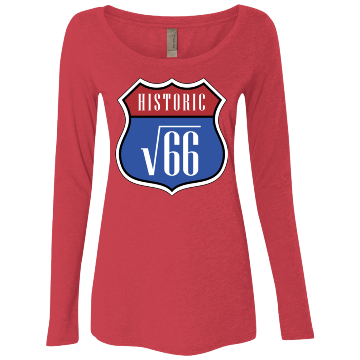 T-Shirts Vintage Red / Small Route v66 Women's Triblend Long Sleeve Shirt