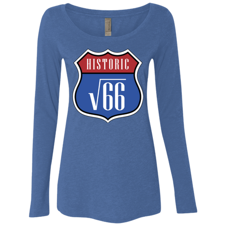 T-Shirts Vintage Royal / Small Route v66 Women's Triblend Long Sleeve Shirt
