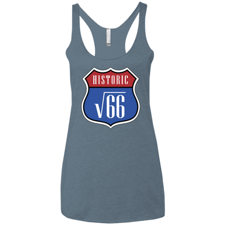 T-Shirts Indigo / X-Small Route v66 Women's Triblend Racerback Tank