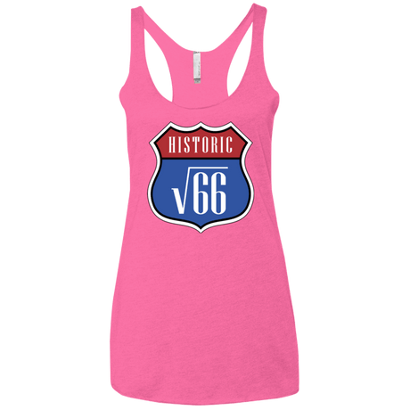 T-Shirts Vintage Pink / X-Small Route v66 Women's Triblend Racerback Tank