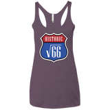 T-Shirts Vintage Purple / X-Small Route v66 Women's Triblend Racerback Tank