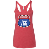 T-Shirts Vintage Red / X-Small Route v66 Women's Triblend Racerback Tank