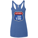 T-Shirts Vintage Royal / X-Small Route v66 Women's Triblend Racerback Tank