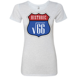 T-Shirts Heather White / Small Route v66 Women's Triblend T-Shirt
